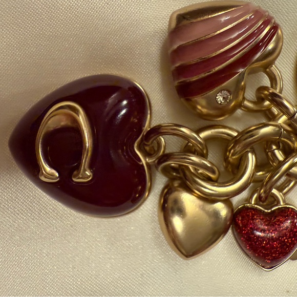 Coach Gold and Pink Heart Keychain - Picture 2 of 5
